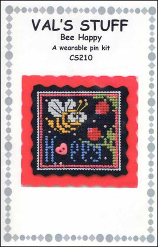 Bee Happy Kit Cross Stitch Pattern by Val's Stuff - Premium Pattern, Cross Stitch from Val's Stuff - Just $12! Shop now at Crossed Hearts Needlework & Design