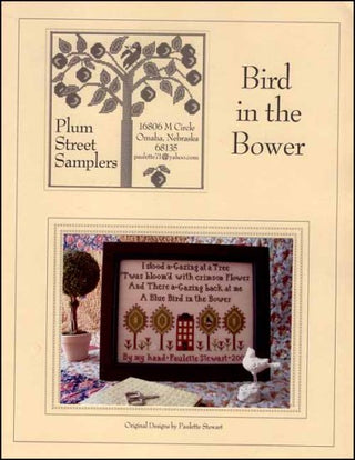 Bird In The Bower Cross Stitch Pattern by Plum Street Samplers - Premium Pattern, Cross Stitch from Plum Street Samplers - Just $9! Shop now at Crossed Hearts Needlework & Design