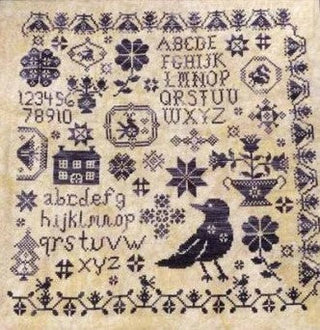 Black Bird Sampler Cross Stitch Pattern by Pansy Patch Quilts and Stitchery *NEW* - Premium Pattern, Cross Stitch from Pansy Patch Quilts and Stitchery - Just $16! Shop now at Crossed Hearts Needlework & Design