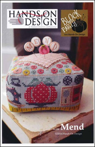 Mend: Block Party Series Cross Stitch Pattern by Hands On Design - Premium Pattern, Cross Stitch from Hands On Design - Just $10! Shop now at Crossed Hearts Needlework & Design