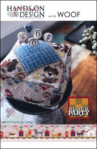 Woof: Block Party Series Cross Stitch Pattern - Premium Pattern, Cross Stitch from Hands On Design - Just $10! Shop now at Crossed Hearts Needlework & Design