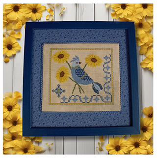 Blue Birds Sunflower Serenade Cross Stitch Pattern by Wildflower Stitching, LLC *NEW* - Premium Pattern, Cross Stitch from Wildflower Stitching LLC - Just $12! Shop now at Crossed Hearts Needlework & Design