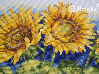 Bright Sunflowers Needlecraft Kit by Merejka - Premium Needlecraft Kit from Merejka - Just $44! Shop now at Crossed Hearts Needlework & Design