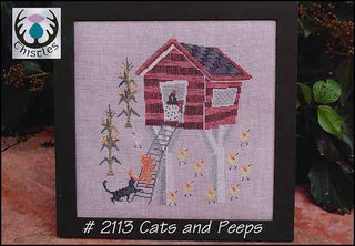 Cats And Peeps Cross Stitch Pattern by Thistles - Premium Pattern, Cross Stitch from Thistles - Just $12! Shop now at Crossed Hearts Needlework & Design