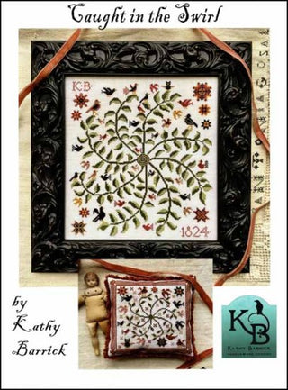 Caught in the Swirl Cross Stitch Pattern by Kathy Barrick - Premium Pattern, Cross Stitch from Kathy Barrick - Just $12! Shop now at Crossed Hearts Needlework & Design