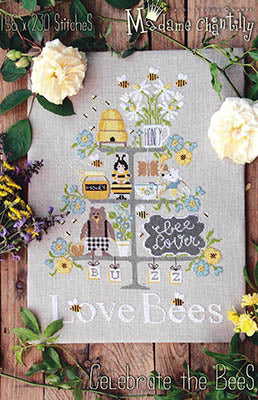 Celebrate The Bees Cross Stitch Pattern by Madame Chantilly *NEW* - Premium Pattern, Cross Stitch from Madame Chantilly - Just $15.88! Shop now at Crossed Hearts Needlework & Design