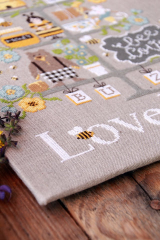 Celebrate The Bees Cross Stitch Pattern by Madame Chantilly *NEW* - Premium Pattern, Cross Stitch from Madame Chantilly - Just $15.88! Shop now at Crossed Hearts Needlework & Design