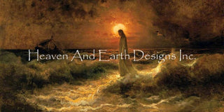 Christ Walking On The Waters FULL COVERAGE Cross Stitch Pattern by Heaven and Earth Designs - Premium Pattern, Cross Stitch from Heaven and Earth Designs - Just $23! Shop now at Crossed Hearts Needlework & Design