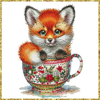 Christmas Animal Cup Fox Cross Stitch Pattern by Les Petites Croix de Lucie *NEW* - Premium Pattern, Cross Stitch from Les Petites Croix de Lucie - Just $17.60! Shop now at Crossed Hearts Needlework & Design