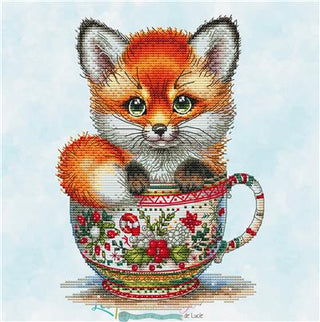 Christmas Animal Cup Fox Cross Stitch Pattern by Les Petites Croix de Lucie *NEW* - Premium Pattern, Cross Stitch from Les Petites Croix de Lucie - Just $17.60! Shop now at Crossed Hearts Needlework & Design