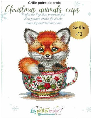 Christmas Animal Cup Fox Cross Stitch Pattern by Les Petites Croix de Lucie *NEW* - Premium Pattern, Cross Stitch from Les Petites Croix de Lucie - Just $17.60! Shop now at Crossed Hearts Needlework & Design