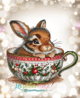 Christmas Animal Cup Rabbit Cross Stitch Pattern by Les Petites Croix de Lucie *NEW* - Premium Pattern, Cross Stitch from Les Petites Croix de Lucie - Just $17.60! Shop now at Crossed Hearts Needlework & Design