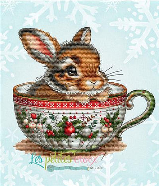 Christmas Animal Cup Rabbit Cross Stitch Pattern by Les Petites Croix de Lucie *NEW* - Premium Pattern, Cross Stitch from Les Petites Croix de Lucie - Just $17.60! Shop now at Crossed Hearts Needlework & Design