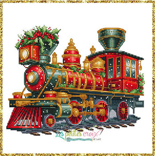 Christmas Train 1 Cross Stitch Pattern by Les Petites Croix de Lucie *NEW* - Premium Pattern, Cross Stitch from Les Petites Croix de Lucie - Just $17.60! Shop now at Crossed Hearts Needlework & Design