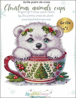 Christmas Animal Cup Bear Cross Stitch Pattern by Les Petites Croix de Lucie *NEW* - Premium Pattern, Cross Stitch from Les Petites Croix de Lucie - Just $17.60! Shop now at Crossed Hearts Needlework & Design