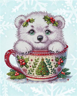 Christmas Animal Cup Bear Cross Stitch Pattern by Les Petites Croix de Lucie *NEW* - Premium Pattern, Cross Stitch from Les Petites Croix de Lucie - Just $17.60! Shop now at Crossed Hearts Needlework & Design