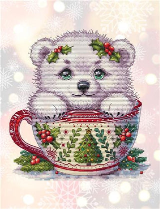 Christmas Animal Cup Bear Cross Stitch Pattern by Les Petites Croix de Lucie *NEW* - Premium Pattern, Cross Stitch from Les Petites Croix de Lucie - Just $17.60! Shop now at Crossed Hearts Needlework & Design