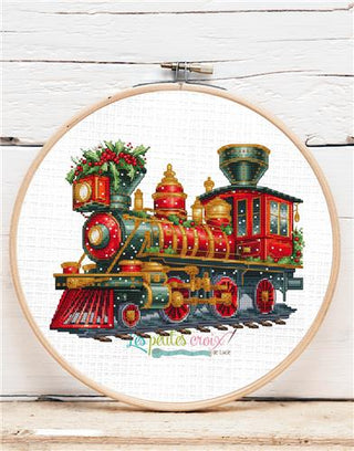 Christmas Train 1 Cross Stitch Pattern by Les Petites Croix de Lucie *NEW* - Premium Pattern, Cross Stitch from Les Petites Croix de Lucie - Just $17.60! Shop now at Crossed Hearts Needlework & Design