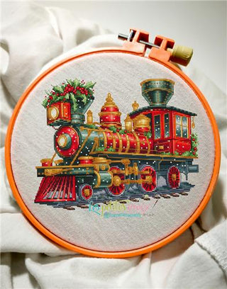 Christmas Train 1 Cross Stitch Pattern by Les Petites Croix de Lucie *NEW* - Premium Pattern, Cross Stitch from Les Petites Croix de Lucie - Just $17.60! Shop now at Crossed Hearts Needlework & Design