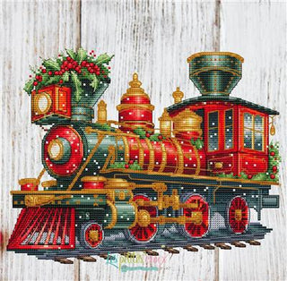 Christmas Train 1 Cross Stitch Pattern by Les Petites Croix de Lucie *NEW* - Premium Pattern, Cross Stitch from Les Petites Croix de Lucie - Just $17.60! Shop now at Crossed Hearts Needlework & Design