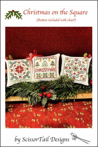 Christmas on the Square Cross Stitch Pattern by ScissorTail Designs NEW! - Premium Pattern, Cross Stitch from ScissorTail Designs - Just $12! Shop now at Crossed Hearts Needlework & Design