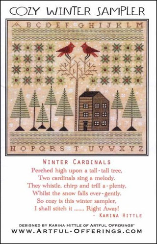 Cozy Winter Sampler Cross Stitch Pattern by Artful Offerings *NEW* - Premium Pattern, Cross Stitch from Artful Offerings™ - Just $12! Shop now at Crossed Hearts Needlework & Design