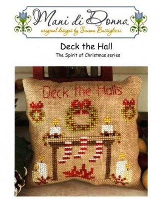 Deck the Hall Cross Stitch Pattern by Mani di Donna - Premium Pattern, Cross Stitch from Mani di Donna - Just $12! Shop now at Crossed Hearts Needlework & Design