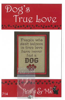 Dog's True Love Cross Stitch Pattern by Rosie & Me Creations - Premium Pattern, Cross Stitch from Rosie & Me Creations - Just $12! Shop now at Crossed Hearts Needlework & Design