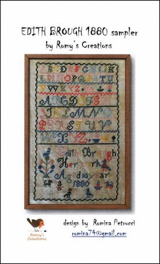 Edith Brough 1880 Sampler Cross Stitch Pattern by Romy's Creations *NEW* - Premium Pattern, Cross Stitch from Romy's Creations - Just $14! Shop now at Crossed Hearts Needlework & Design