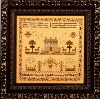 Elizabeth Dinsdale 1846 Cross Stitch Pattern by Hands Across the Sea *NEW* - Premium Pattern, Cross Stitch from Hands Across the Sea Samplers - Just $26! Shop now at Crossed Hearts Needlework & Design