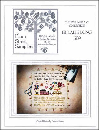 Eulalie Long 1789 Cross Stitch Pattern by Plum Street Samplers - Premium Pattern, Cross Stitch from Plum Street Samplers - Just $10! Shop now at Crossed Hearts Needlework & Design