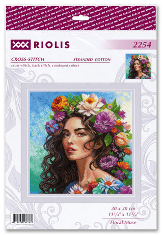 Floral Muse Cross Stitch Needlework Kit by RIOLIS *NEW* - Premium Needlecraft Kit from RIOLIS - Just $33.50! Shop now at Crossed Hearts Needlework & Design