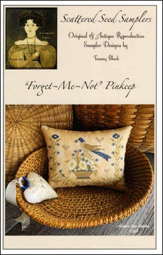 Forget Me Not Pinkeep Cross Stitch Pattern by Scattered Seed Samplers - Premium Pattern, Cross Stitch from Scattered Seed Samplers - Just $12! Shop now at Crossed Hearts Needlework & Design