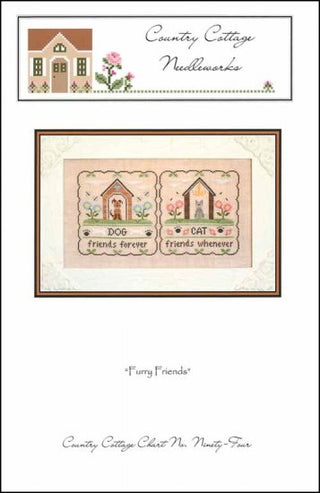 Furry Friends Cross Stitch Pattern by Country Cottage Needleworks - Premium Pattern, Cross Stitch from Country Cottage Needleworks - Just $9.50! Shop now at Crossed Hearts Needlework & Design