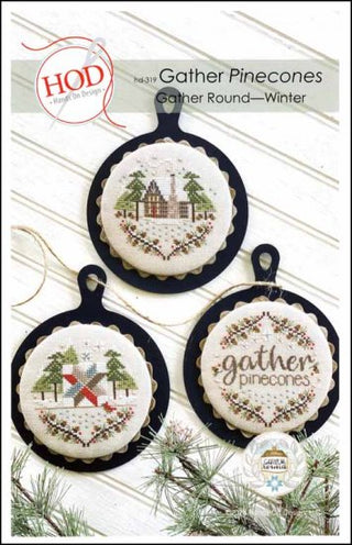 Gather Pinecones Cross Stitch Pattern by Hands On Design *NEW* - Premium Pattern, Cross Stitch from Hands On Design - Just $14! Shop now at Crossed Hearts Needlework & Design