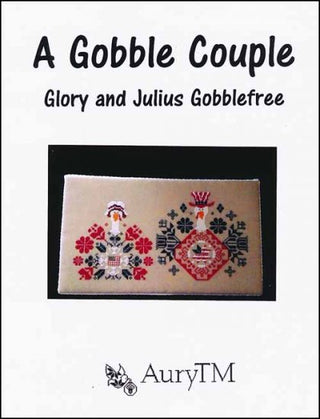 Glory and Julius Gobblefree: A Gobble Couple Cross Stitch Pattern by AuryTM - Premium Pattern, Cross Stitch from AuryTM - Just $12! Shop now at Crossed Hearts Needlework & Design