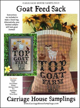 Goat Feed Sack Cross Stitch Pattern by From the Heart *NEW* - Premium Pattern, Cross Stitch from From the Heart NeedleArt - Just $14! Shop now at Crossed Hearts Needlework & Design