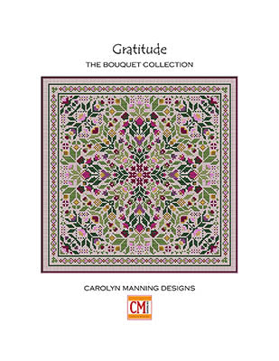 Gratitude: The Bouquet Collection Cross Stitch Pattern by CM Designs *NEW* - Premium Pattern, Cross Stitch from CM Designs - Just $9! Shop now at Crossed Hearts Needlework & Design