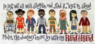 Hand in Hand Cross Stitch Pattern by Silver Creek Samplers - Premium Pattern, Cross Stitch from Silver Creek Samplers - Just $13! Shop now at Crossed Hearts Needlework & Design