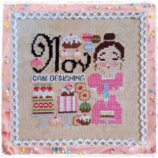 Happy Hobby Month: November (Cake Decorating) Cross Stitch Pattern by Fairy Wool in the Wood *NEW* - Premium Pattern, Cross Stitch from Fairy Wool in the Wood - Just $12! Shop now at Crossed Hearts Needlework & Design