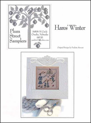 Hare's Winter Cross Stitch Pattern by Plum Street Samplers - Premium Pattern, Cross Stitch from Plum Street Samplers - Just $9! Shop now at Crossed Hearts Needlework & Design