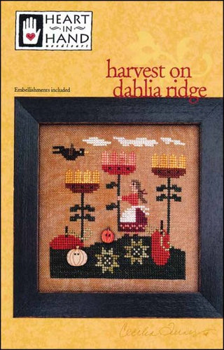 Harvest On Dahlia Ridge Cross Stitch Pattern by Heart In Hand Needleart - Premium Pattern, Cross Stitch from Heart In Hand Needleart - Just $12! Shop now at Crossed Hearts Needlework & Design