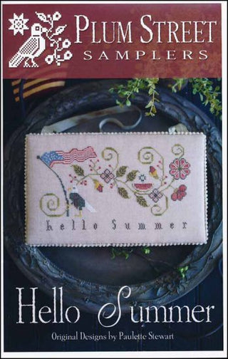 Hello Summer Cross Stitch Pattern by Plum Street Samplers - Premium Pattern, Cross Stitch from Plum Street Samplers - Just $10! Shop now at Crossed Hearts Needlework & Design