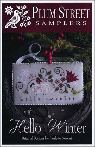 Hello Winter Cross Stitch Pattern by Plum Street Samplers - Premium Pattern, Cross Stitch from Plum Street Samplers - Just $10! Shop now at Crossed Hearts Needlework & Design