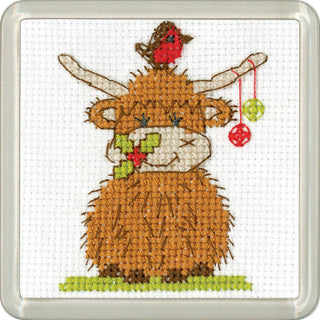 Highland Baubles Coaster Needlecraft Kit by Heritage Crafts *NEW* - Premium Needlecraft Kit from Heritage Crafts - Just $21! Shop now at Crossed Hearts Needlework & Design