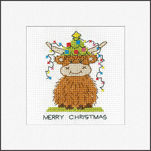 Highland Christmas Lights Christmas Cards (3pk) Needlecraft Kits by Heritage Crafts *NEW* - Premium Needlecraft Kit from Heritage Crafts - Just $48! Shop now at Crossed Hearts Needlework & Design