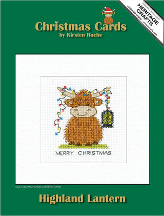 Highland Lantern Christmas Cards (3pk) Needlecraft Kits by Heritage Crafts *NEW* - Premium Needlecraft Kit from Heritage Crafts - Just $48! Shop now at Crossed Hearts Needlework & Design