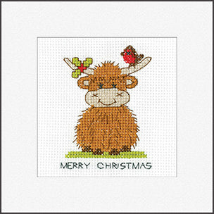 Highland Robin & Holly Christmas Cards (3pk) Needlecraft Kits by Heritage Crafts *NEW* - Premium Needlecraft Kit from Heritage Crafts - Just $48! Shop now at Crossed Hearts Needlework & Design