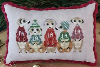 Holiday Card 2023 Merry Meerkats Cross Stitch Pattern by The Blue Flower - Premium Pattern, Cross Stitch from The Blue Flower - Just $10! Shop now at Crossed Hearts Needlework & Design