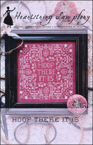 Hoop There It Is Cross Stitch Pattern by Heartstring Samplery - Premium Pattern, Cross Stitch from Heartstring Samplery - Just $12! Shop now at Crossed Hearts Needlework & Design